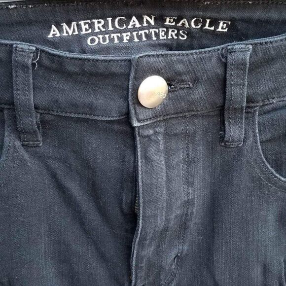American Eagle Black 360 Super Stretch Hi Rise Jeggins Size 8Short - Picture 2 of 11